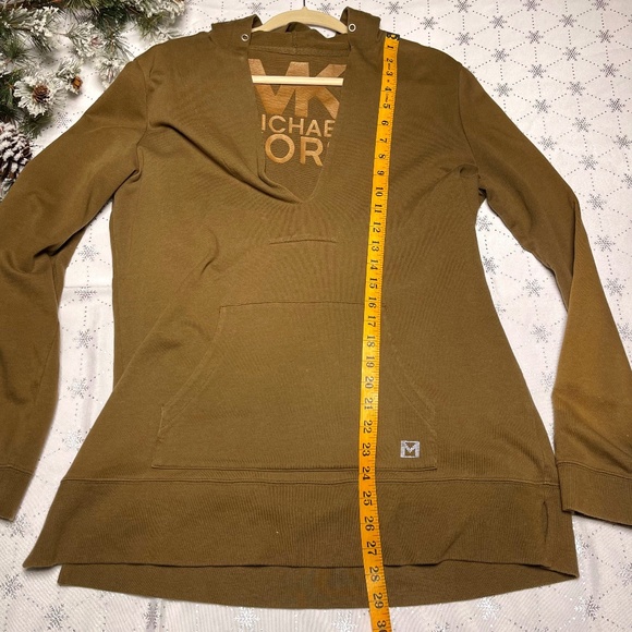 MK Michael Kors Olive Hoodie Sweatshirt Large - Picture 8 of 10